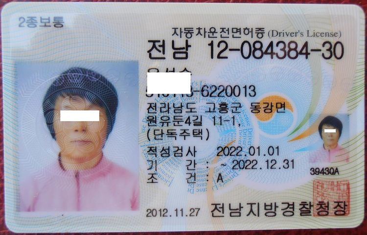Driving license in South Korea