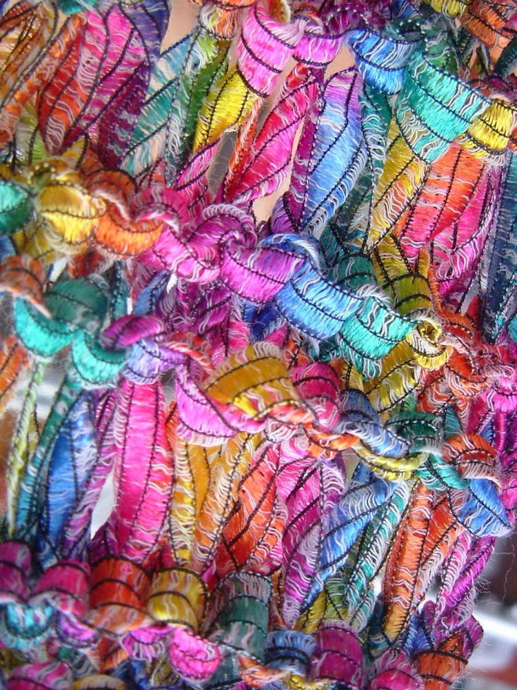 Drop-stitch knitting