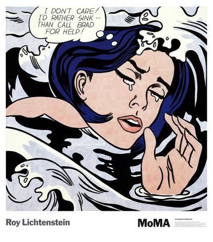 Drowning Girl Drowning Girl Prints by Roy Lichtenstein at AllPosterscom