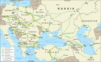 Druzhba pipeline runs through Ukraine and Belarus. The map location of the Yuzhne port is approximate.