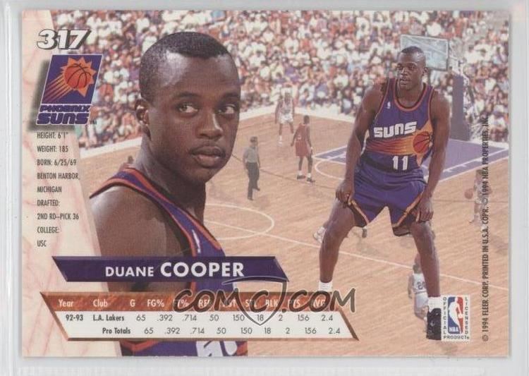 Duane Cooper 199394 Fleer Ultra 317 Duane Cooper COMC Card