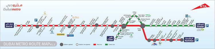 Dubai Metro Map dubaimetroeu