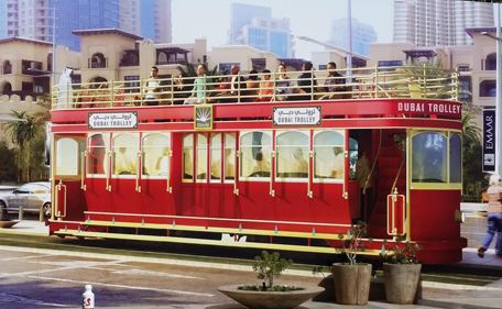 Dubai Trolley Downtown Dubai39s new tramway Open in 2 months Emirates 247