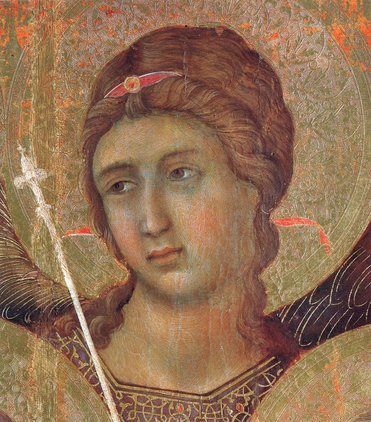 Duccio Madonna and Child on a throne Front side fragment