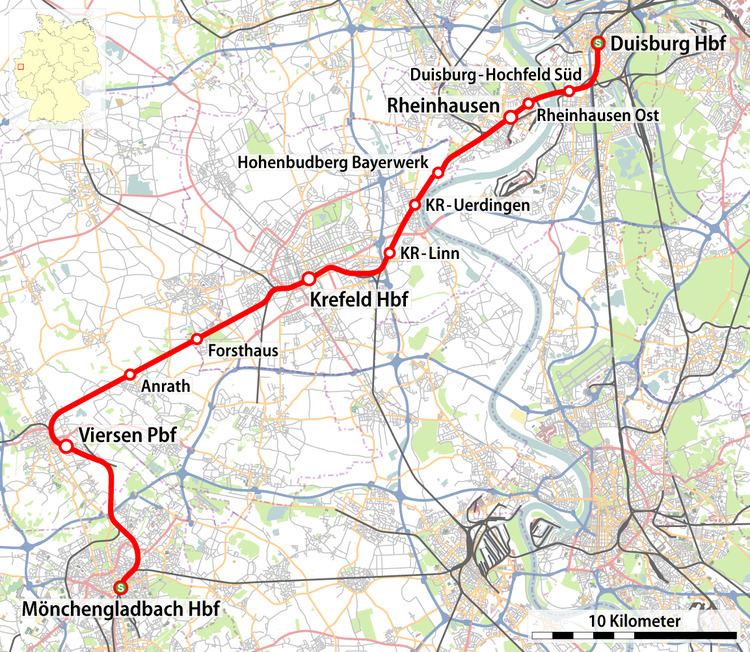 Duisburg-Ruhrort–Mönchengladbach railway