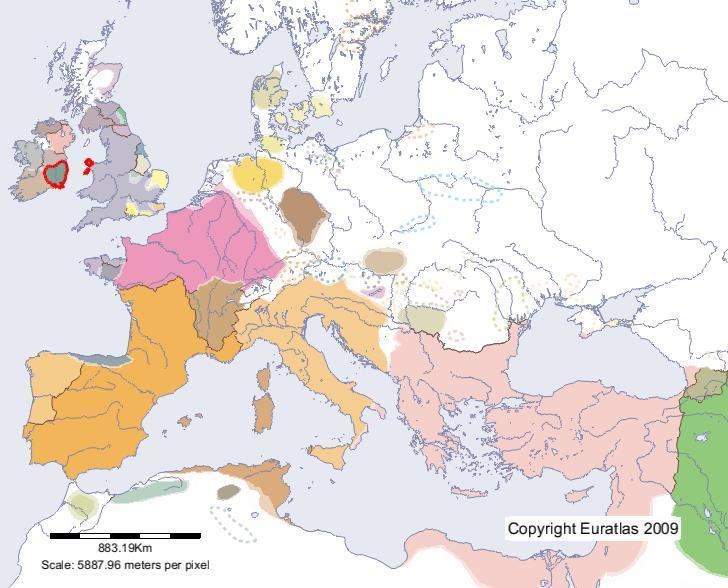 Dumnonii Euratlas Periodis Web Map of Dumnonii Hiberniae in Year 500
