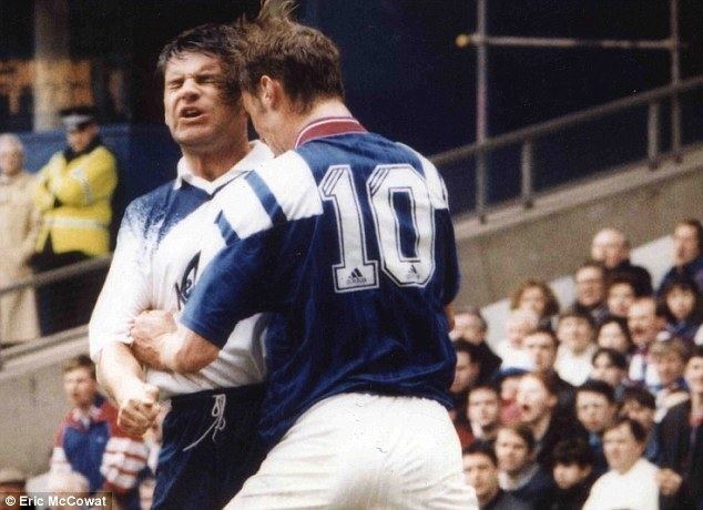 Duncan Ferguson Duncan Ferguson headbutted Jock McStay 20 years to the day and its