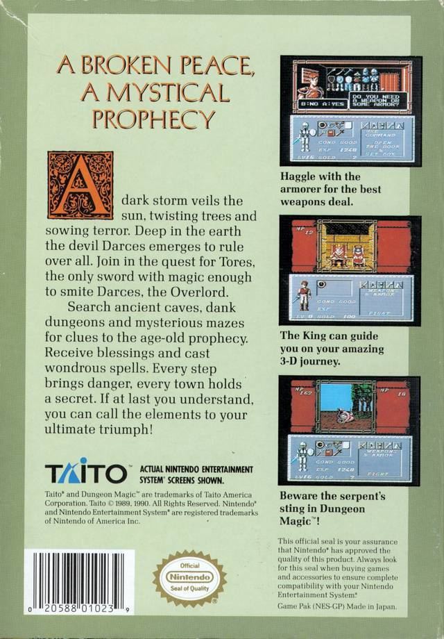 Dungeon Magic: Sword of the Elements Dungeon Magic Sword of the Elements Box Shot for NES GameFAQs