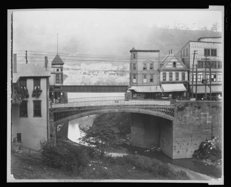 Dunlap's Creek Bridge First iron bridge in the United States Brownsville Pennsylvania 1910
