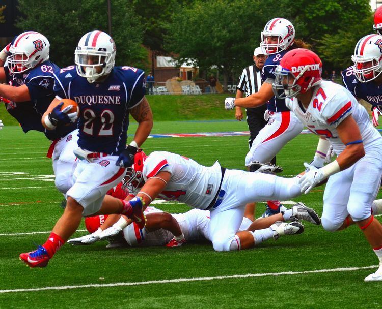 Duquesne Dukes football Duquesne Dukes win home opener football game over Dayton Includes