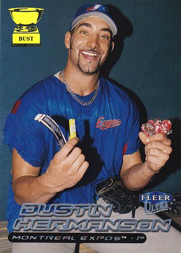 Dustin Hermanson Baseball Card Bust Dustin Hermanson 2000 Fleer Ultra