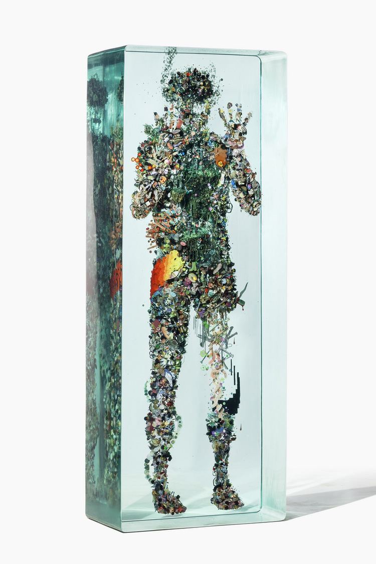 Dustin Yellin Psychogeographies 3D Collages Encased in Layers of Glass
