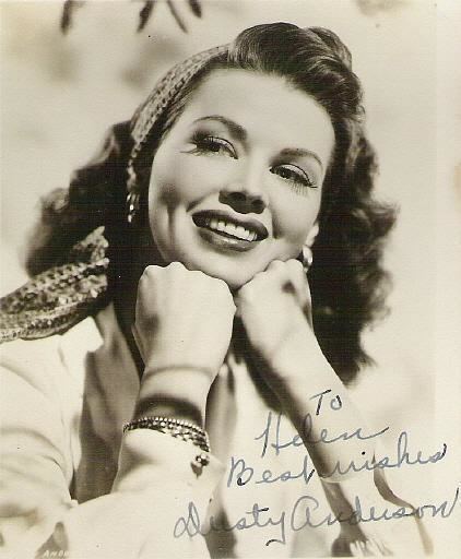 Dusty Anderson Dusty Anderson publicity photograph with autograph