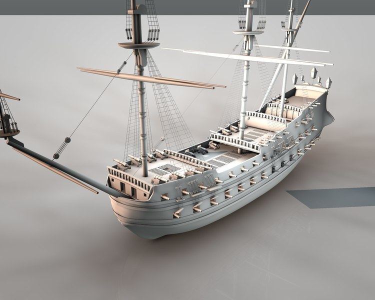 Dutch ship De Zeven Provinciën (1665) De Zeven Provincien 1665 free 3D Model OBJ FBX C4D STL CGTradercom