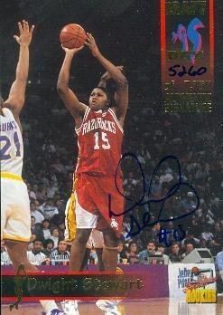 Dwight Stewart Dwight Stewart autographed Basketball Card Arkansas 1995 Signature