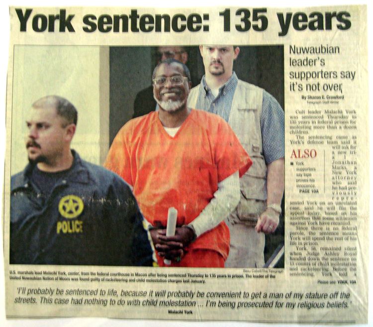 Dwight York was featured in a newspaper. He is sentenced to 135 years to federal prison for molesting more than a dozen children