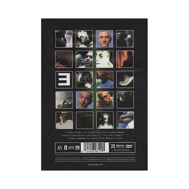E (video) Eminem E DVD tracklisting cover art