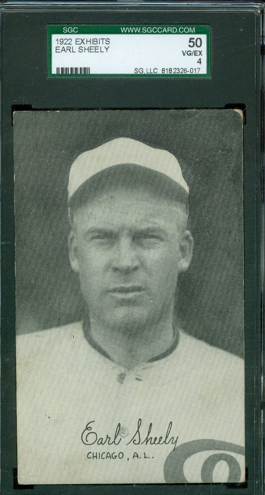 Earl Sheely 1922 Exhibit Arcade Card Earl Sheely Chicago White Sox SGC 50