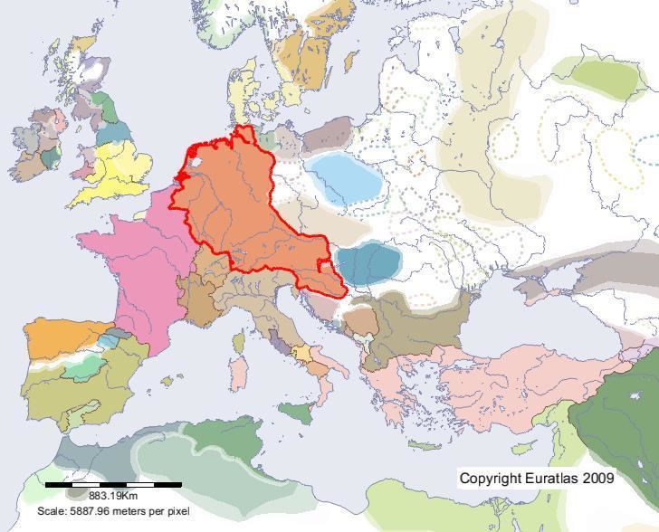 East Francia Euratlas Periodis Web Map of East Francia in Year 900