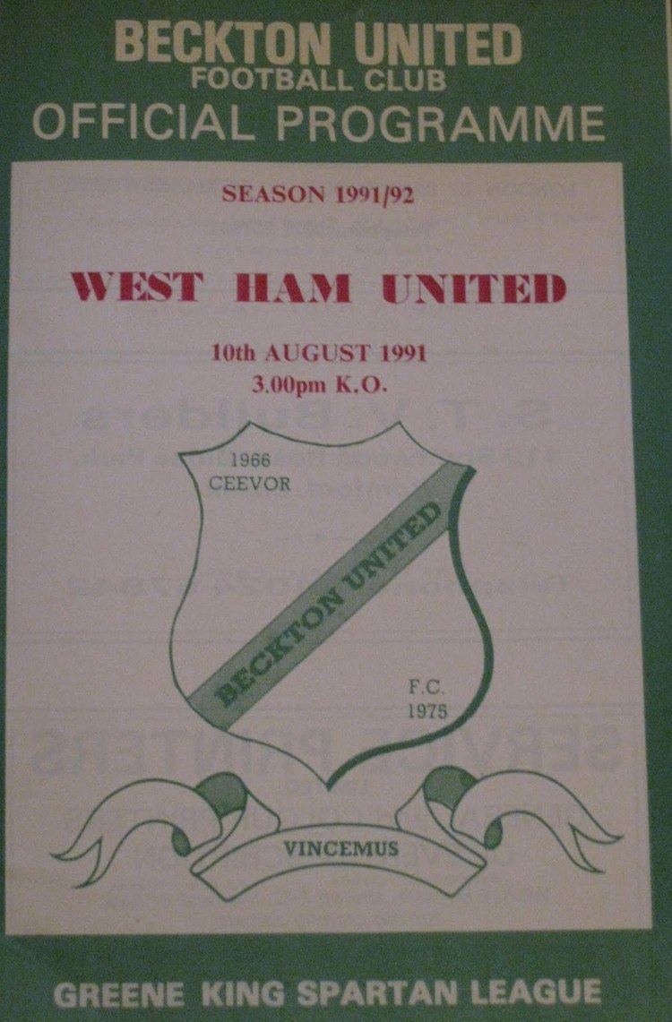 East Ham United F.C. The Cold End FORGOTTEN FOOTBALL EAST HAM UNITED AND BECKTON UNITED