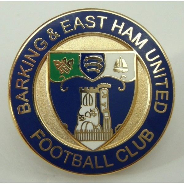 East Ham United F.C. Barking and East Ham United FC Pin Badge