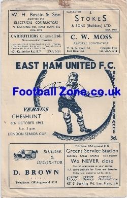 East Ham United F.C. East Ham United FC Football Programmes Football Memorabilia Club