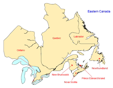 Eastern Canada Map Eastern Canada Provinces deiutk