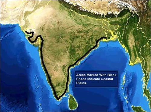 Eastern coastal plains Eastern Coast of India Western Coast of India Coastal Plains