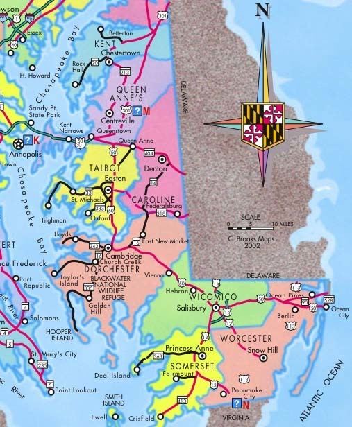 Eastern Shore of Maryland Maryland Eastern Shore Guide and Maps