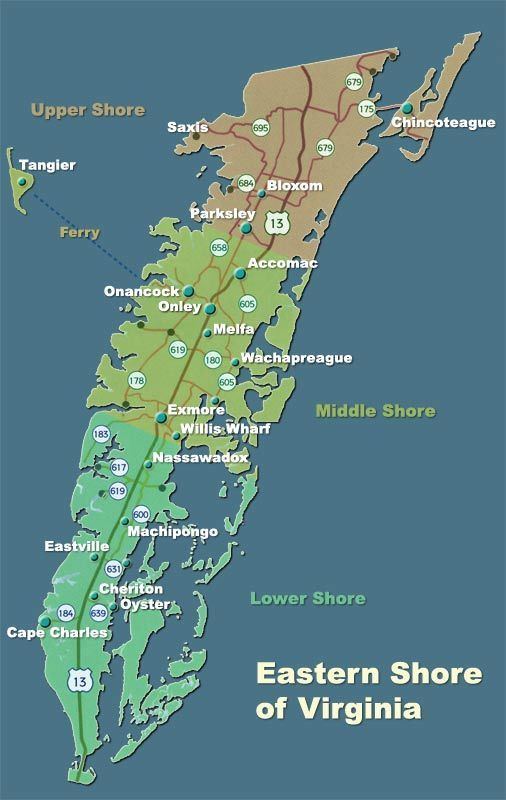 Eastern Shore of Virginia Maps and Directions Eastern Shore of Virginia