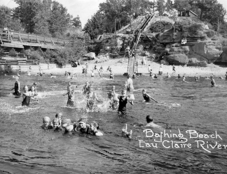 Eau Claire River (Chippewa River) Swimming in the Eau Claire River 1935 to 1942 eastsidehillcom