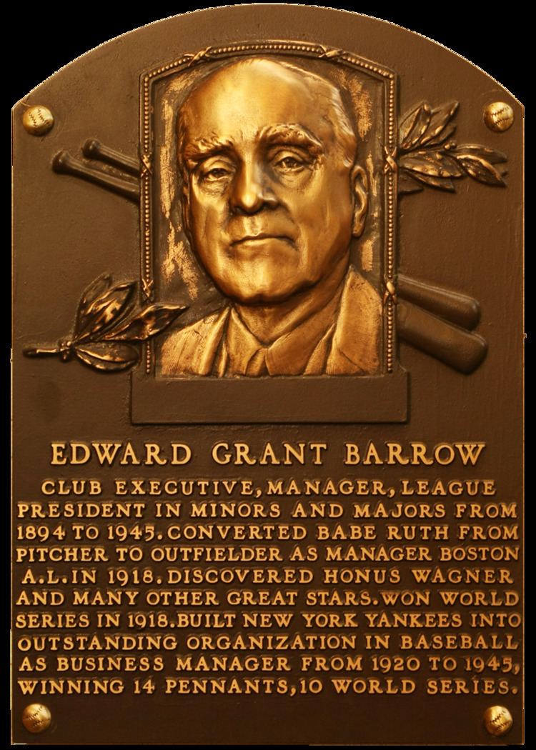 Ed Barrow Barrow Ed Baseball Hall of Fame
