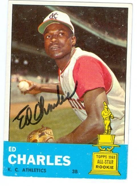 Ed Charles Ed Charles autographed baseball card Kansas City Athletics 1963