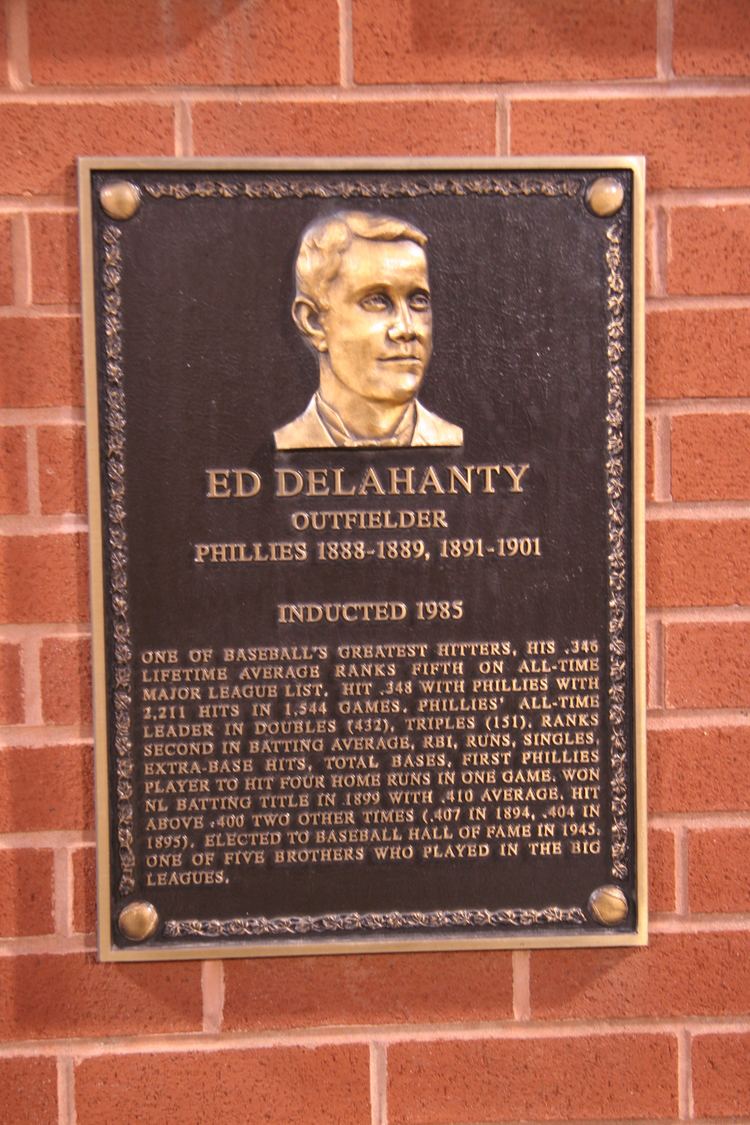 Ed Delahanty FileEd Delahanty plaquejpg Wikimedia Commons
