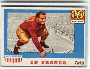 Ed Franco 1955 TOPPS ALLAMERICAN FOOTBALL 58 ED FRANCO FORDHAM UNIVERSITY