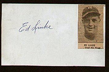 Ed Linke Ed Linke signed autograph auto Vintage Baseball Player Cut d 1988