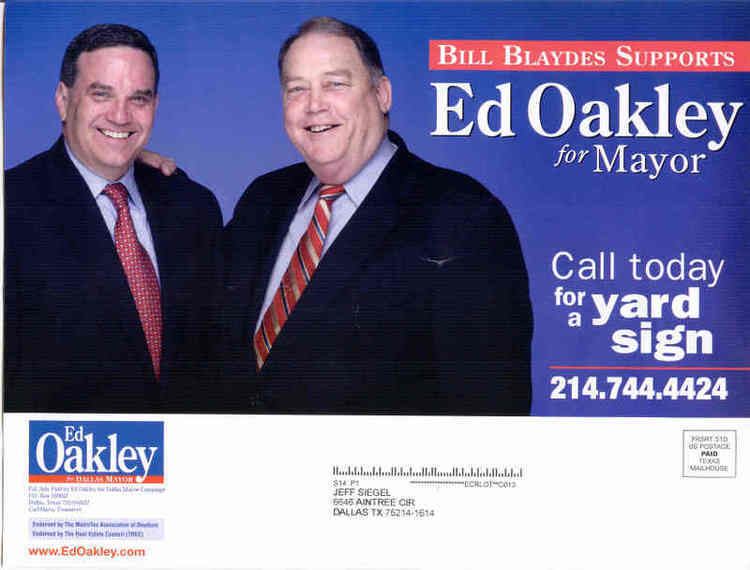 Ed Oakley Back Talk LakewoodEast Dallas Ed Oakleys geography lesson