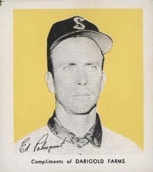 Ed Palmquist 1960 Darigold Farms Spokane Indians 7 Ed Palmquist Front 1960