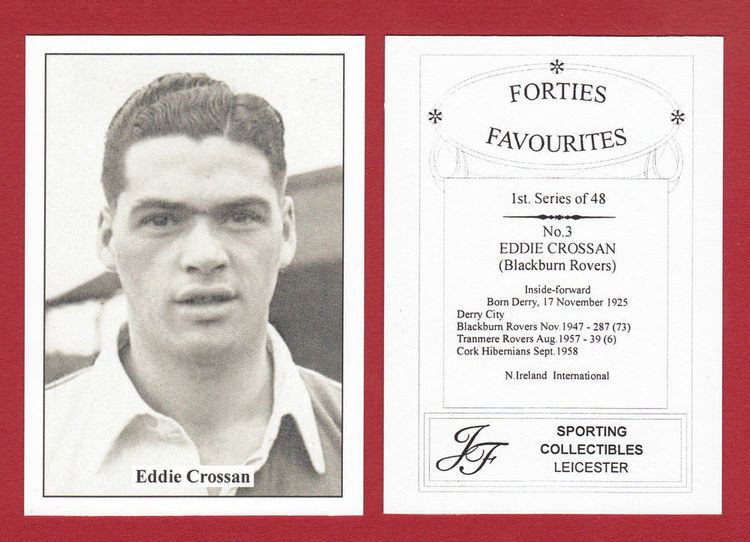 Eddie Crossan JF SPORTING FORTIES FAVOURITE FOOTBALLER CARD EDDIE CROSSAN OF