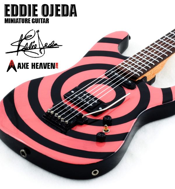 Eddie Ojeda Eddie Ojeda BullseyeTwisted Sister Miniature Guitar Replica