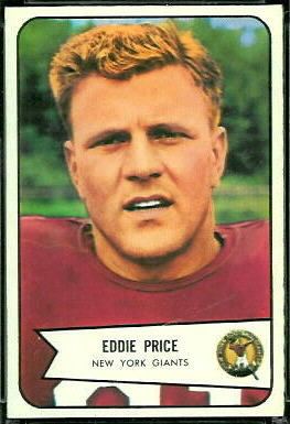 Eddie Price wwwfootballcardgallerycom1954Bowman86EddieP