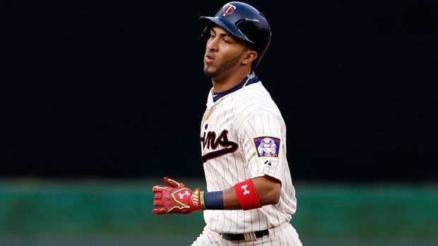 Eddie Rosario Minnesota Twins rookie Eddie Rosario hits homer on first