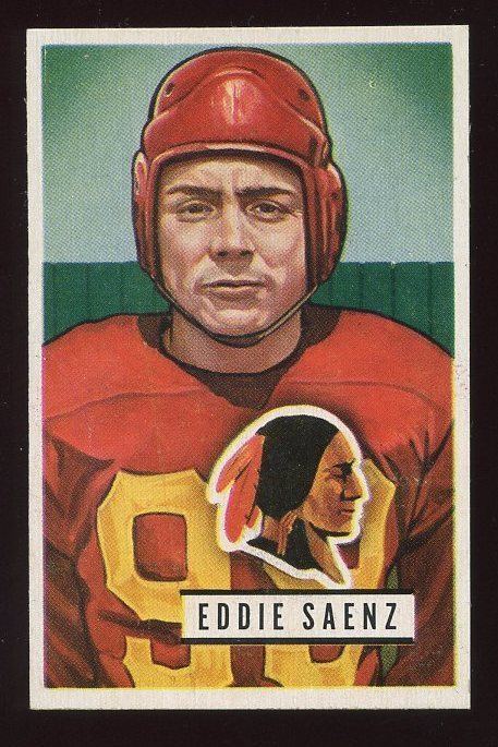 Eddie Saenz 1951 Bowman football proof Eddie Saenz Washington Redskins MSB