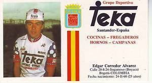 Edgar Corredor CYCLISME carte EDGAR CORREDOR ALVAREZ equipe TEKA eBay