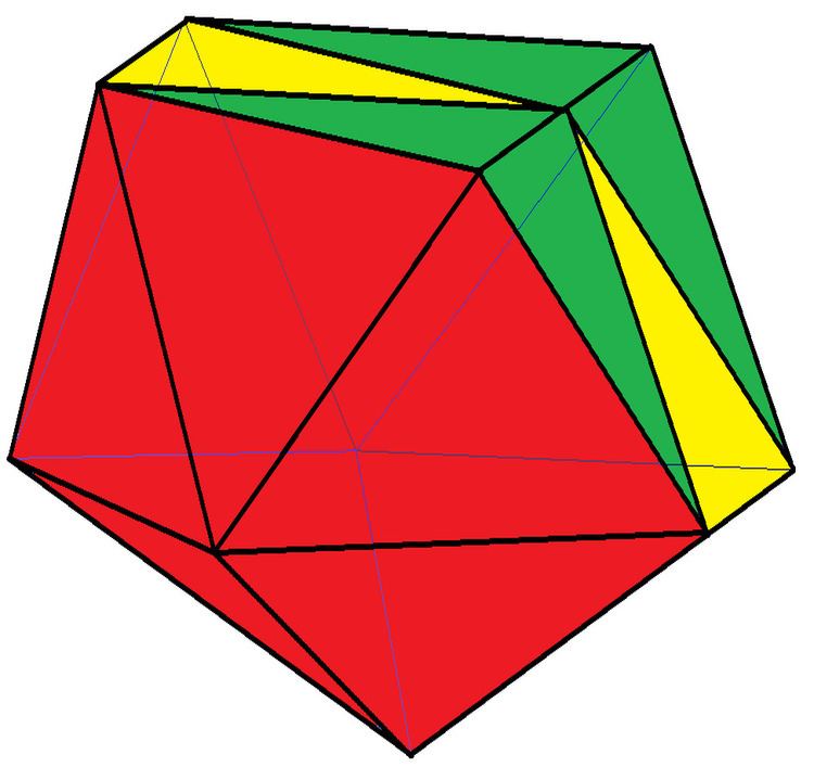 Edge-contracted icosahedron