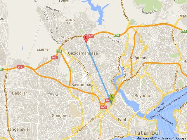 Edirnekapı, Istanbul Edirnekap Kkky stanbul Aras Ka Kilometre