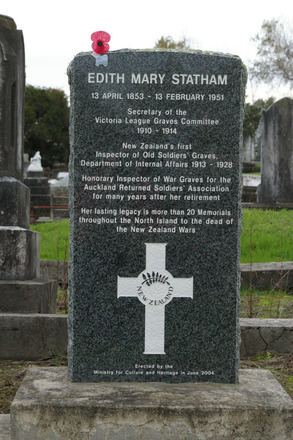 Edith Mary Statham Edith Mary Statham Online Cenotaph Auckland War Memorial Museum