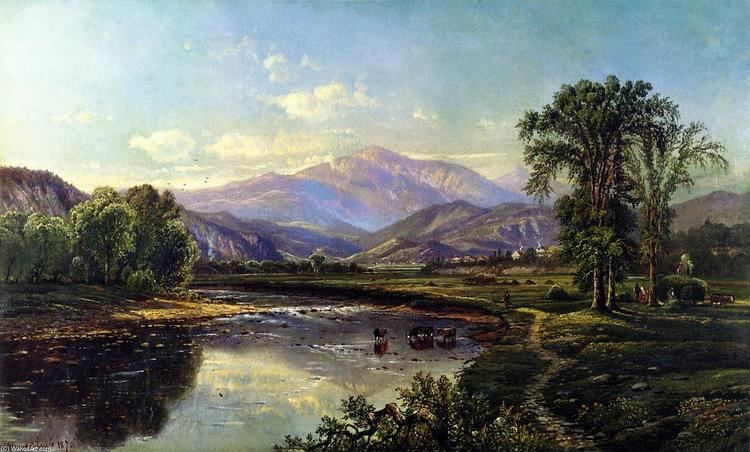 Edmund Darch Lewis Mount Washington and the Saco Riverquot Oil On Canvas by