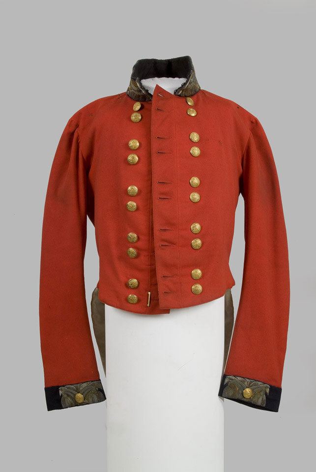 Edmund Jeffreys Coatee worn by General Edmund Jeffreys Depot Battalion pattern