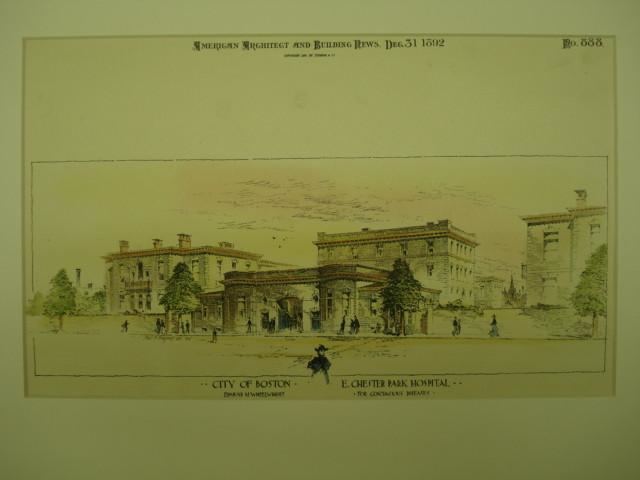 E. Chester Park Hospital , Boston, MA, 1892, Edmund M. Wheelwright – St.  Croix Architecture